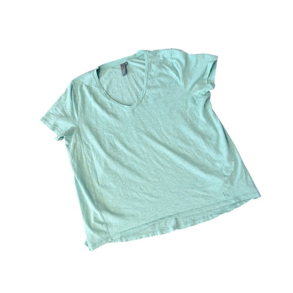 Sweaty Betty 100% Cotton Refresh T Shirt Womens XL Mint Green Athletic Top